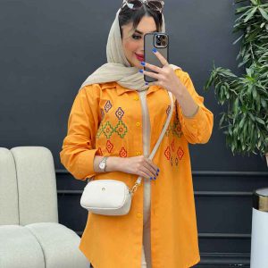 مانتو لینن طرح لوزی کد 4884