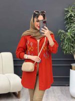 مانتو لینن طرح لوزی کد 4884 - تصویر 3