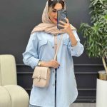 مانتو جیب نما بغل سه دکمه کد 4951