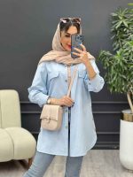 مانتو جیب نما بغل سه دکمه کد 4951