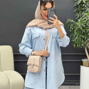 مانتو جیب نما بغل سه دکمه کد 4951