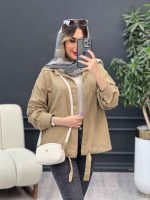مانتو دو جیب پایین بند دار کد 4811 - تصویر 4
