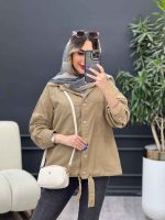 مانتو دو جیب پایین بند دار کد 4811 - تصویر 12