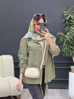 مانتو دو جیب پایین بند دار کد 4811 - تصویر 11