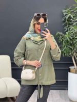 مانتو دو جیب پایین بند دار کد 4811 - تصویر 8