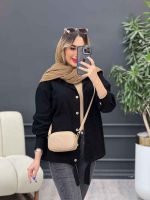 مانتو دو جیب پایین بند دار کد 4811 - تصویر 7