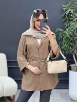 مانتو آستین پاکتی پایین هلال کد 4870 - تصویر 6