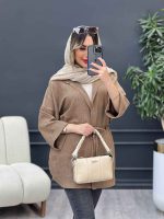 مانتو آستین پاکتی پایین هلال کد 4870 - تصویر 10