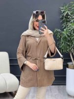 مانتو آستین پاکتی پایین هلال کد 4870 - تصویر 2