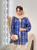 مانتو چهارخونه تک جیب کد 4890 - تصویر 24