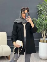 مانتو آستین برش دار سر جیب دکمه کد 4889 - تصویر 16