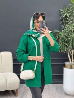 مانتو آستین برش دار سر جیب دکمه کد 4889 - تصویر 15