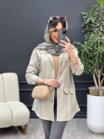 مانتو جیب نما دو پیله کد 4887 - تصویر 18