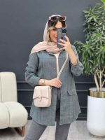 مانتو جیب نما دو پیله کد 4887 - تصویر 5