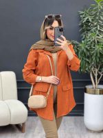 مانتو جیب نما دو پیله کد 4887 - تصویر 19