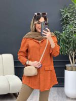 مانتو جیب نما دو پیله کد 4887 - تصویر 13