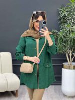 مانتو جیب نما دو پیله کد 4887 - تصویر 17