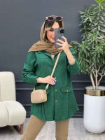 مانتو جیب نما دو پیله کد 4887 - تصویر 10
