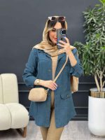 مانتو جیب نما دو پیله کد 4887 - تصویر 21