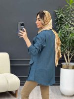 مانتو جیب نما دو پیله کد 4887 - تصویر 16