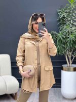 مانتو جیب نما دو پیله کد 4887 - تصویر 14