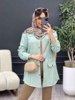 مانتو جیب نما دو پیله کد 4887 - تصویر 12