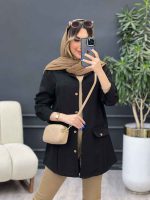 مانتو جیب نما دو پیله کد 4887 - تصویر 8
