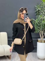 مانتو جیب نما دو پیله کد 4887 - تصویر 20
