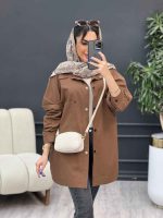 مانتو لینن دو جیب پایین هلال آلا کد 4782 - تصویر 12
