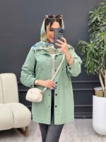 مانتو لینن دو جیب پایین هلال آلا کد 4782 - تصویر 11
