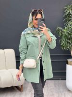 مانتو لینن دو جیب پایین هلال آلا کد 4782 - تصویر 14
