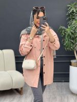 مانتو لینن دو جیب پایین هلال آلا کد 4782 - تصویر 13