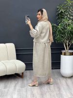 کت و پیراهن کمر پیله دار کد 4909 - تصویر 9