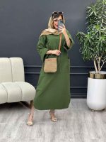 پیراهن بلند کمر گت تک جیب کد 4900 - تصویر 13