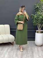 پیراهن بلند کمر گت تک جیب کد 4900 - تصویر 10