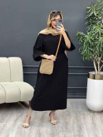 پیراهن بلند کمر گت تک جیب کد 4900 - تصویر 5