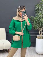 مانتو آستین پیله بغل سگک کد 4888 - تصویر 9