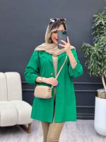 مانتو لینن رنگی تک جیب کد 4885 - تصویر 18
