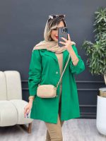 مانتو لینن رنگی تک جیب کد 4885 - تصویر 8
