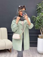 مانتو لینن رنگی تک جیب کد 4885 - تصویر 19