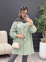 مانتو لینن رنگی تک جیب کد 4885 - تصویر 7