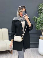 مانتو لینن رنگی تک جیب کد 4885 - تصویر 6
