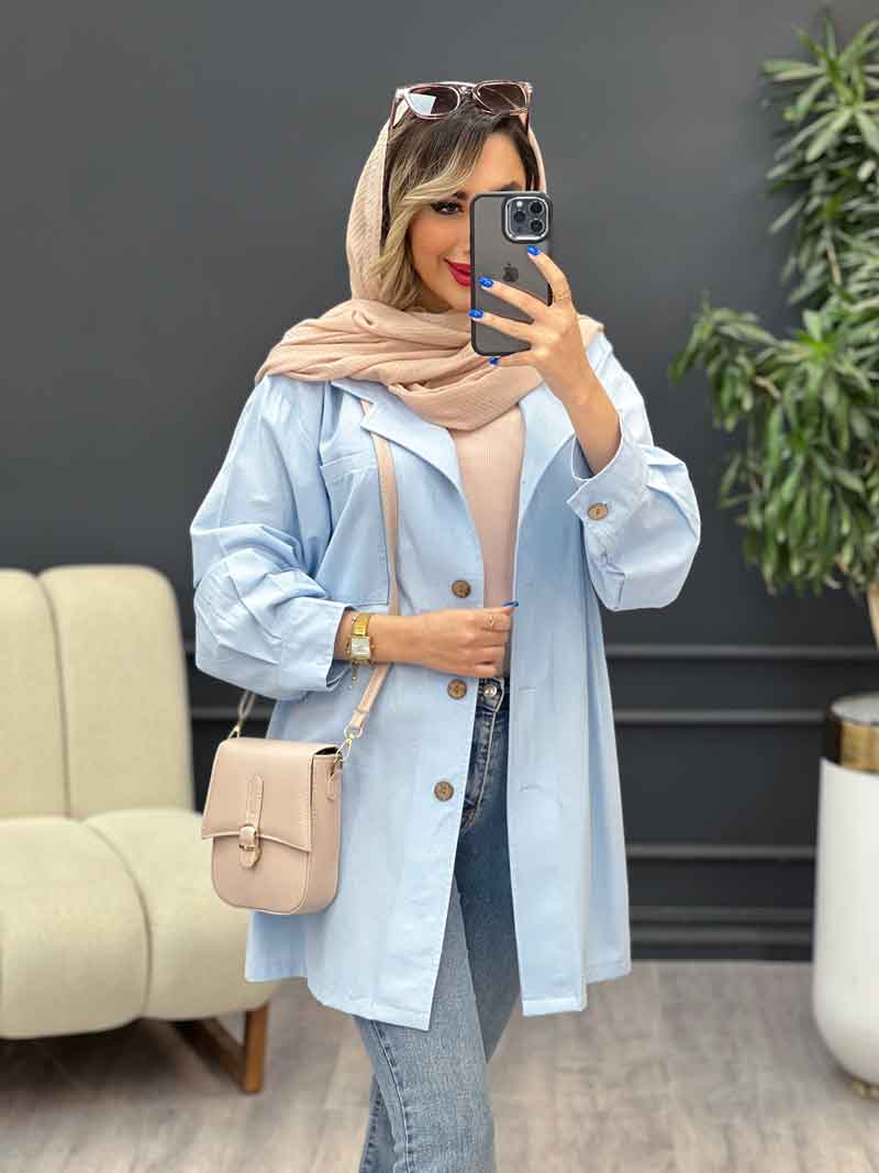 مانتو لینن رنگی تک جیب کد 4885 مانتو لینن رنگی تک جیب کد 4885
