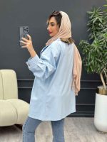 مانتو لینن رنگی تک جیب کد 4885 - تصویر 4
