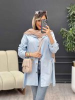مانتو آستین پیله بغل سگک کد 4888 - تصویر 4