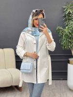 مانتو آستین پیله بغل سگک کد 4888 - تصویر 3
