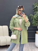مانتو لینن رنگی تک جیب کد 4885 - تصویر 3