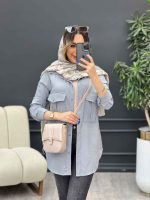 مانتو دو جیب پیله آرتمیس کد 4899 - تصویر 11