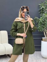 مانتو دو جیب پاکتی زاپ دار کد 4920 - تصویر 8