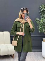 مانتو دو جیب پاکتی زاپ دار کد 4920 - تصویر 12